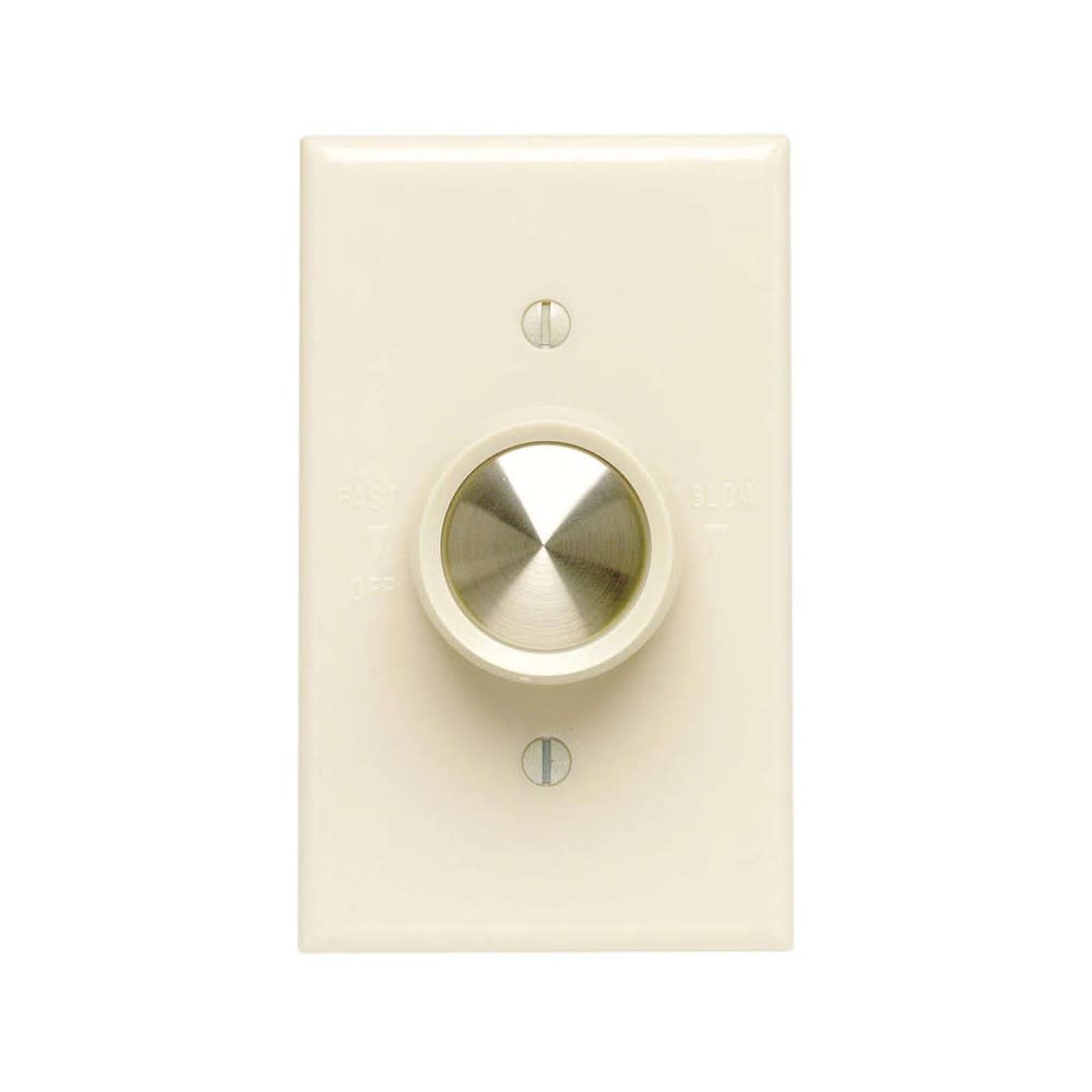 Leviton 5A 120V Metal Ivory Rotary Fan Control Switch - Ascmtools