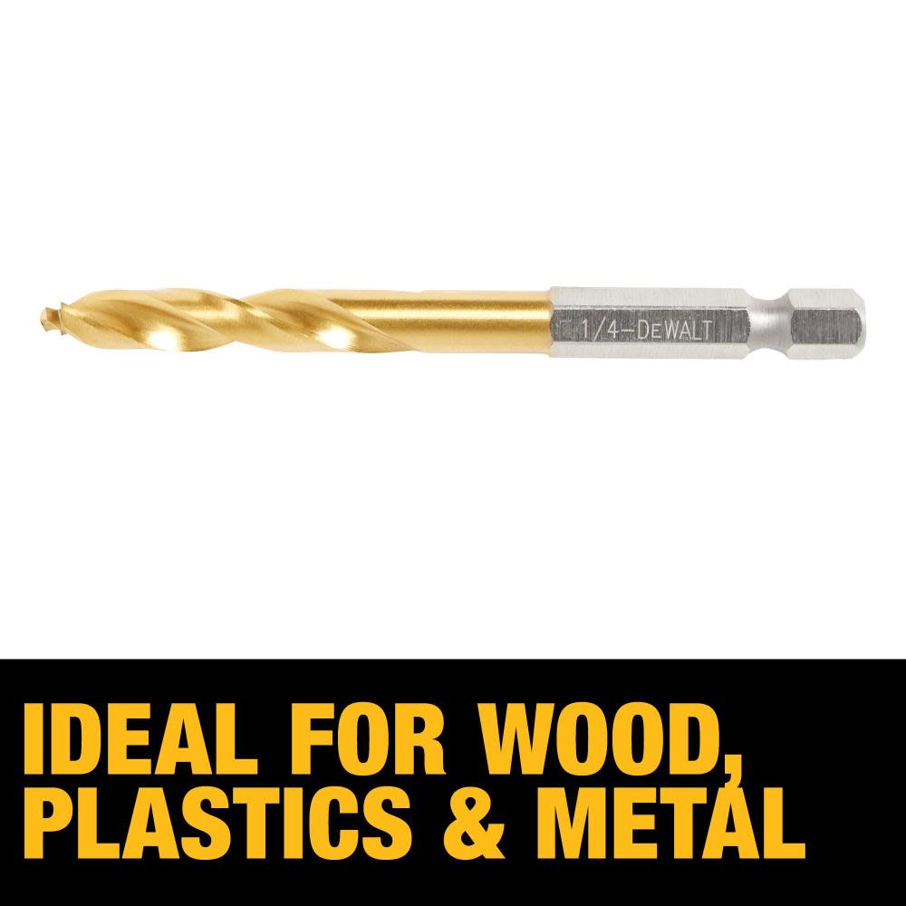 DEWALT 5pc Impact Ready Titanium Nitride Coating Drill Set - Ascmtools