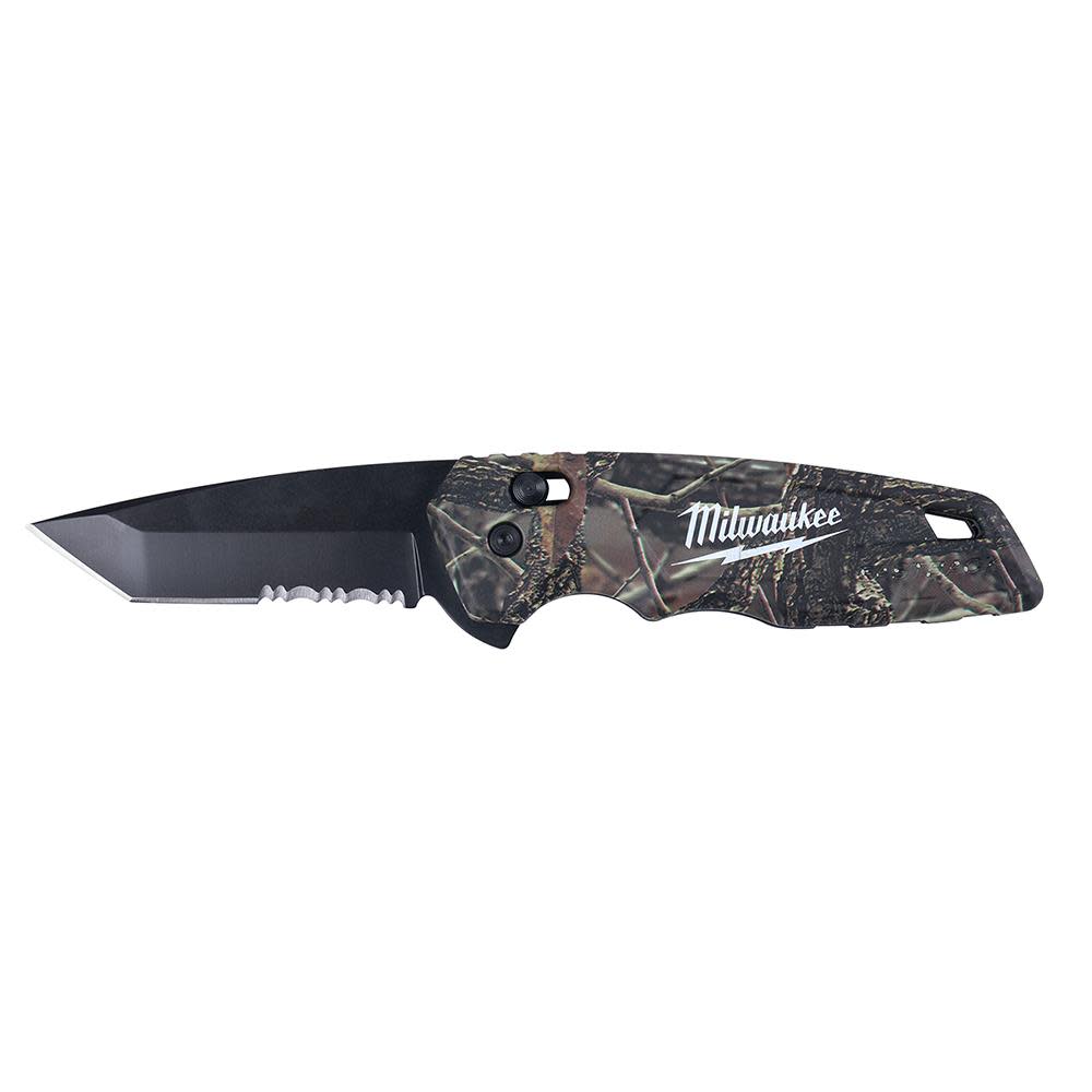 Milwaukee FASTBACK Camo Spring Assisted Folding Knife - Ascmtools