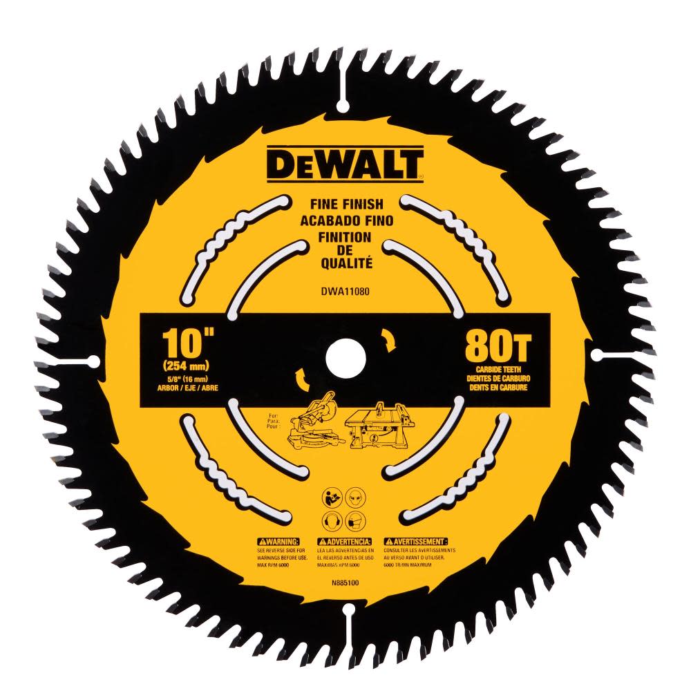 DEWALT Circular Saw Blade 10″ 80T - Ascmtools