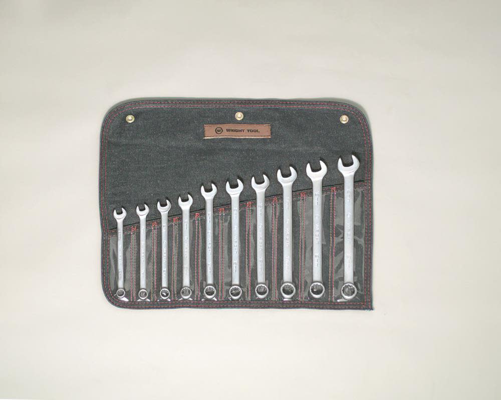 Wright Tool 10 pc. Metric Combination Wrench Set 10 mm to 19 mm - Ascmtools