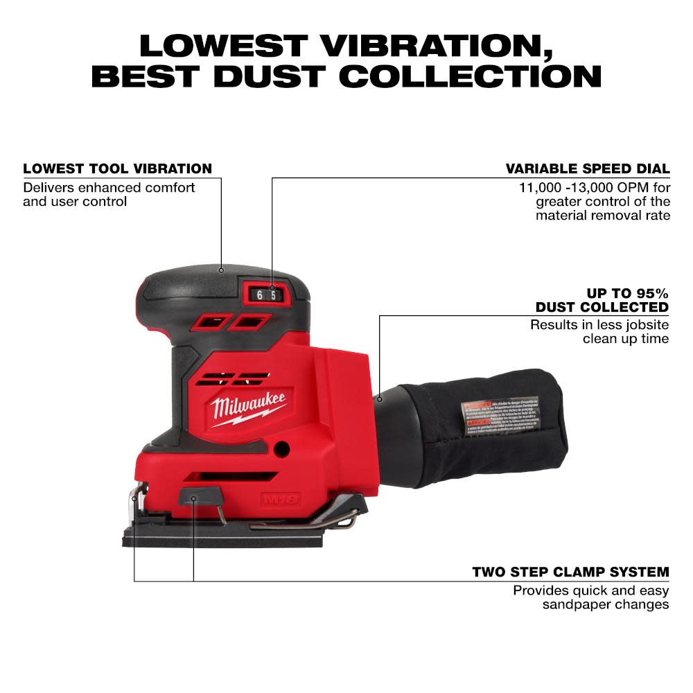 Milwaukee M18 Orbital 1/4 Sheet Sander - Ascmtools