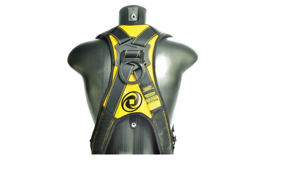Guardian Fall Protection X-Large Cyclone Construction Harness – Black/Yellow - Ascmtools