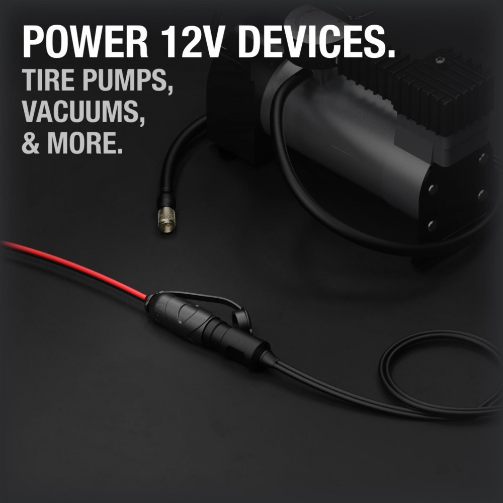 Noco 12V 15A Adapter Plug with Battery Clamps - Ascmtools