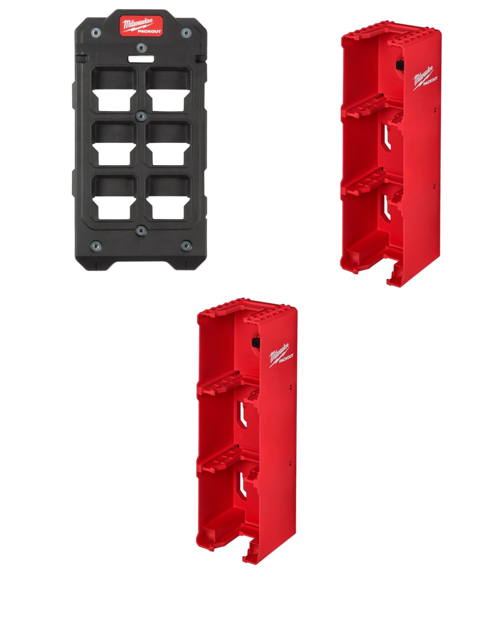 Milwaukee PACKOUT Wall Plate & 2pk M18 Battery Racks Bundle - Ascmtools