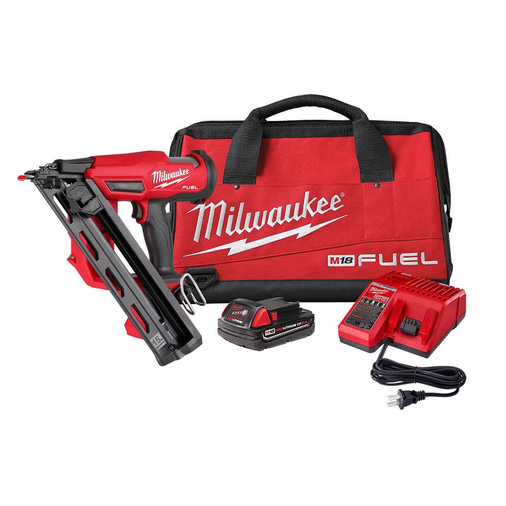 Milwaukee M18 FUEL 15 Gauge Finish Nailer Kit - Ascmtools
