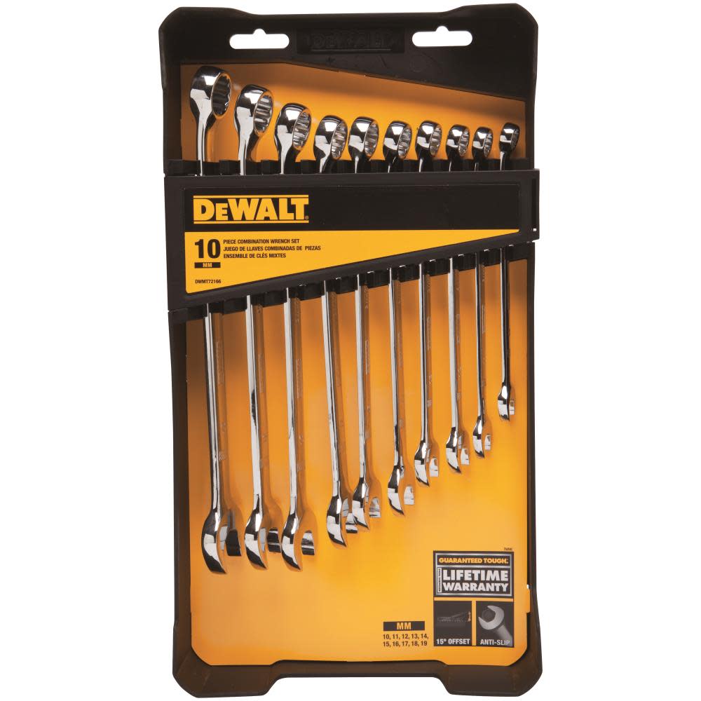 DEWALT 10 piece Combination Wrench Set (MM) - Ascmtools