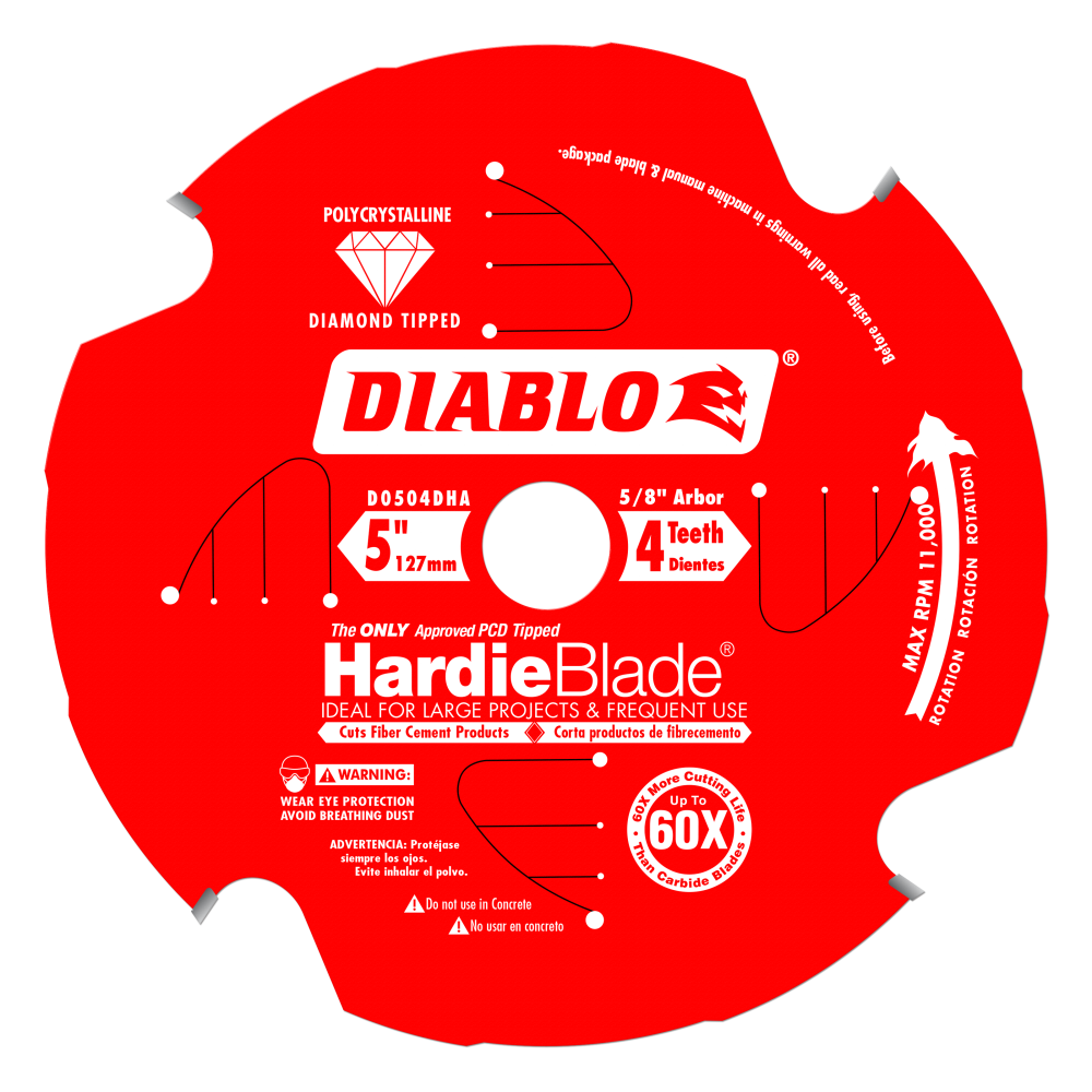 Diablo Tools 7-1/4″ x 4 Tooth (pieceD) Fiber Cement HardieBlade - Ascmtools