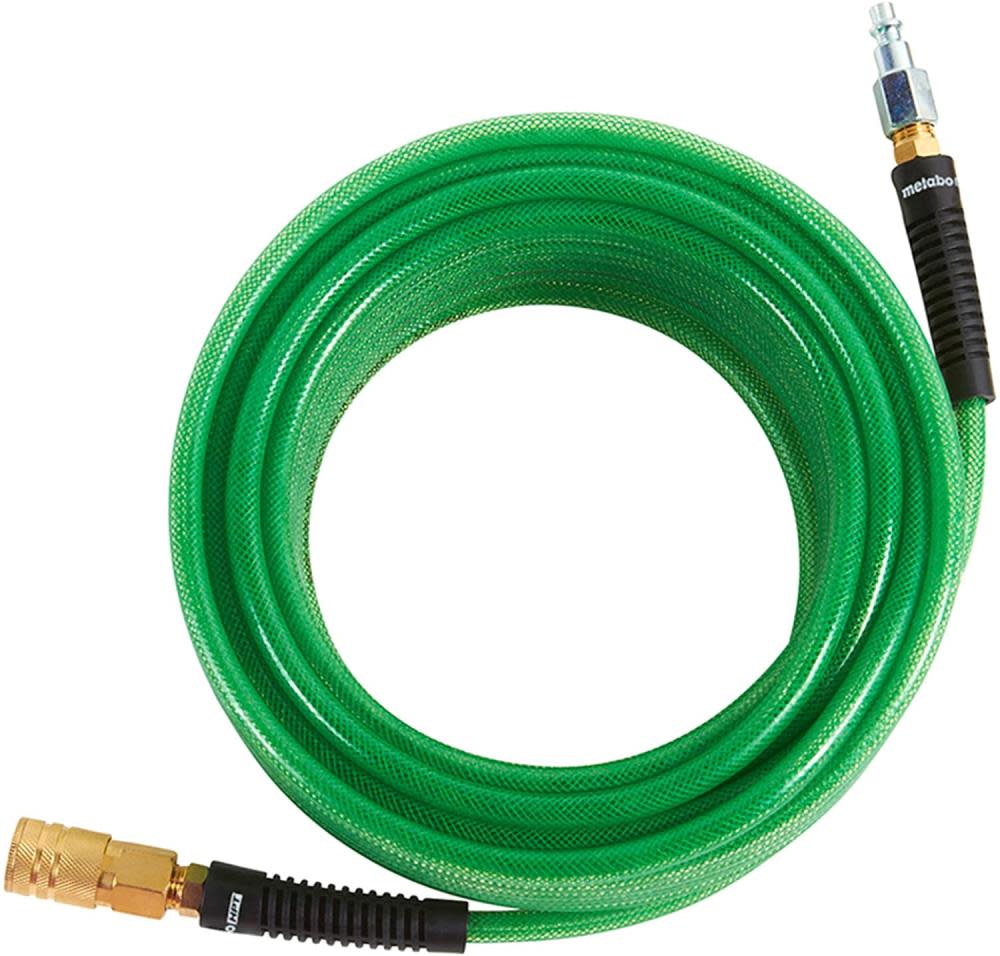Metabo HPT Air Hose 1/4″ x 50′ 1/4″ Industrial Fittings Professional Grade Polyurethane 300 PSI - Ascmtools