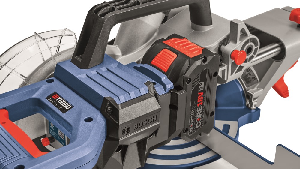 Bosch PROFACTOR 18V Surgeon Miter Saw Kit 7 1/4″ Single Bevel Slide with CORE18V 8.0 Ah PROFACTOR Performance Battery - Ascmtools