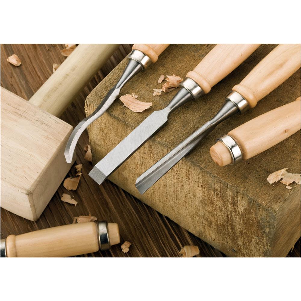 Steelex Beech Wood Handle Carving Chisel Set 12pc - Ascmtools