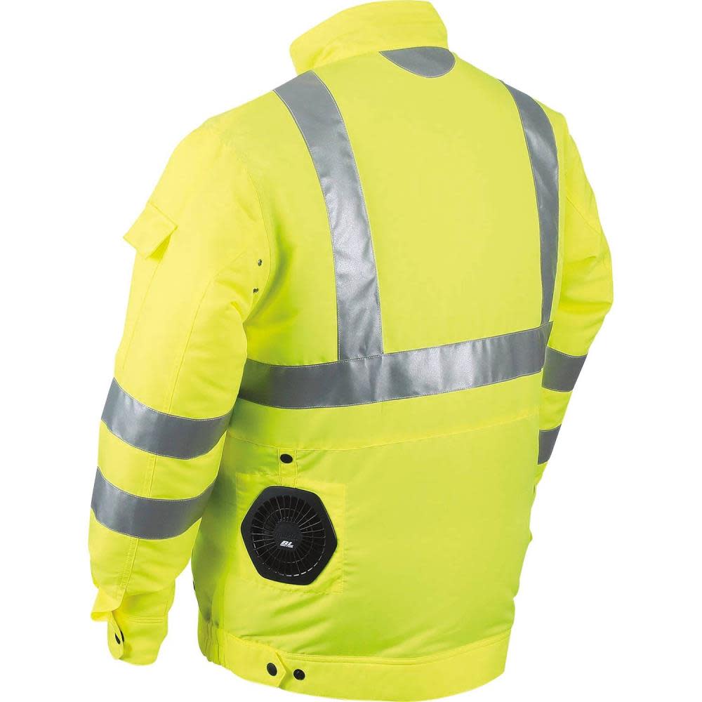Makita 18V LXT Lithium-Ion Cordless High Visibility Fan Jacket Jacket Only (M) - Ascmtools