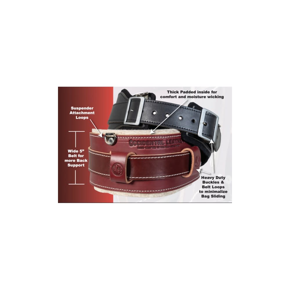 Occidental Leather Black Stronghold Comfort Belt Small - Ascmtools