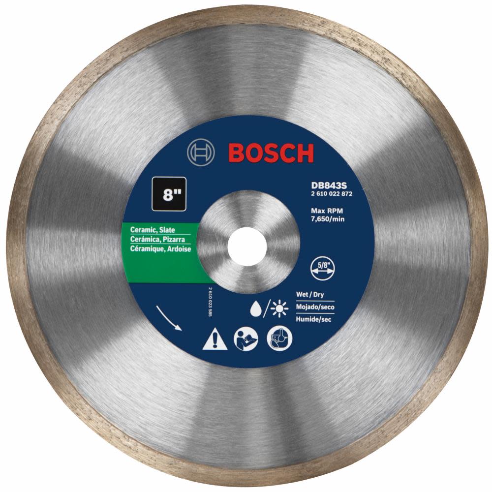 Bosch 8″ Standard Continuous Rim Diamond Blade for Clean Cuts - Ascmtools