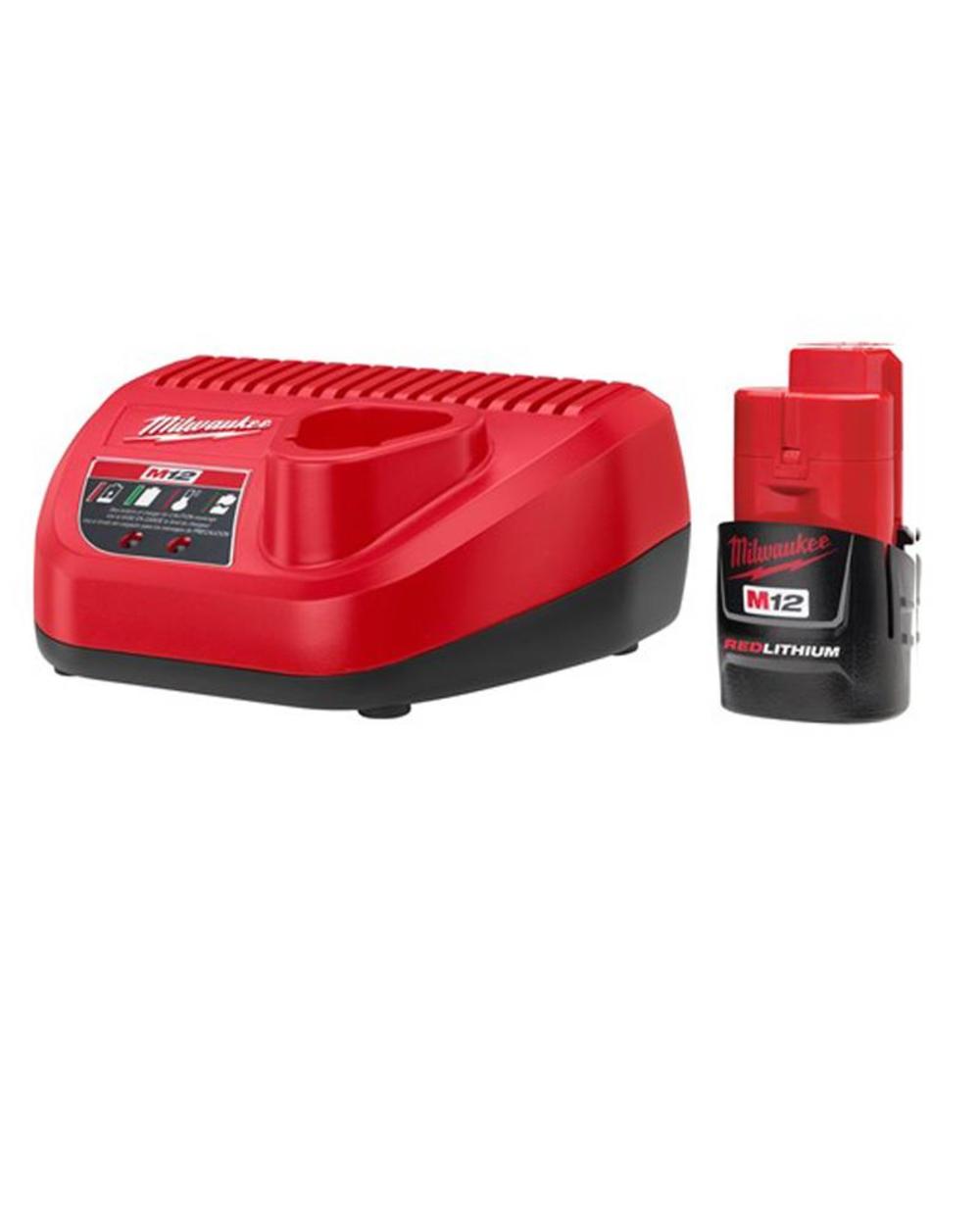 Milwaukee M12 REDLITHIUM 1.5Ah Battery and Charger Starter Kit - Ascmtools