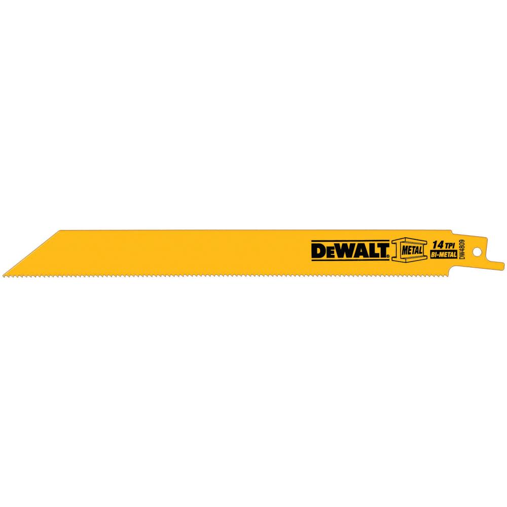 DEWALT 8-in 14TPI Straight Back Bi-Metal Metal Cutting Reciprocating Blade - Ascmtools