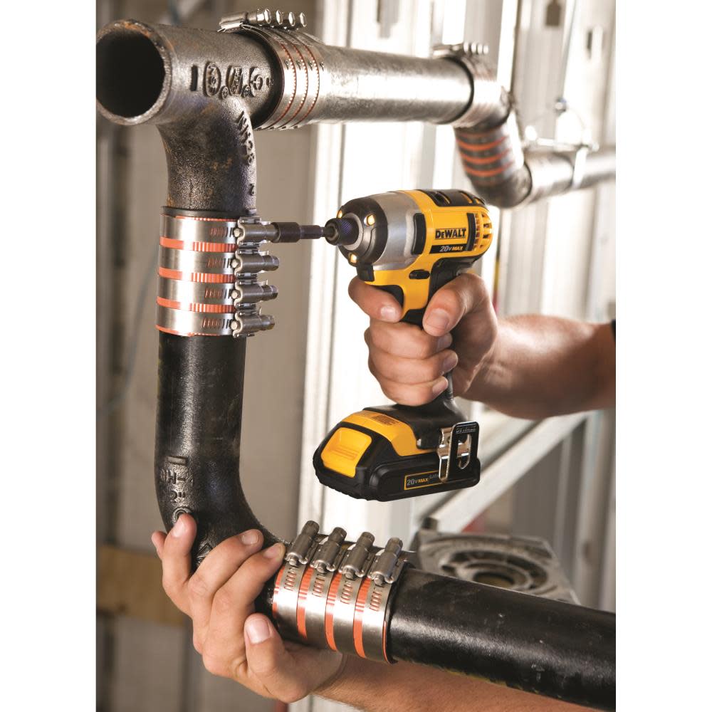 DEWALT DCF885C2 20V MAX* Lithium Ion 1/4″ Impact Driver Kit (1.5Ah) (DCF885C2) - Ascmtools