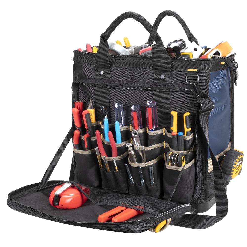 CLC Technician Tool Bag Molded Base Multi Compartment 17″ - Ascmtools