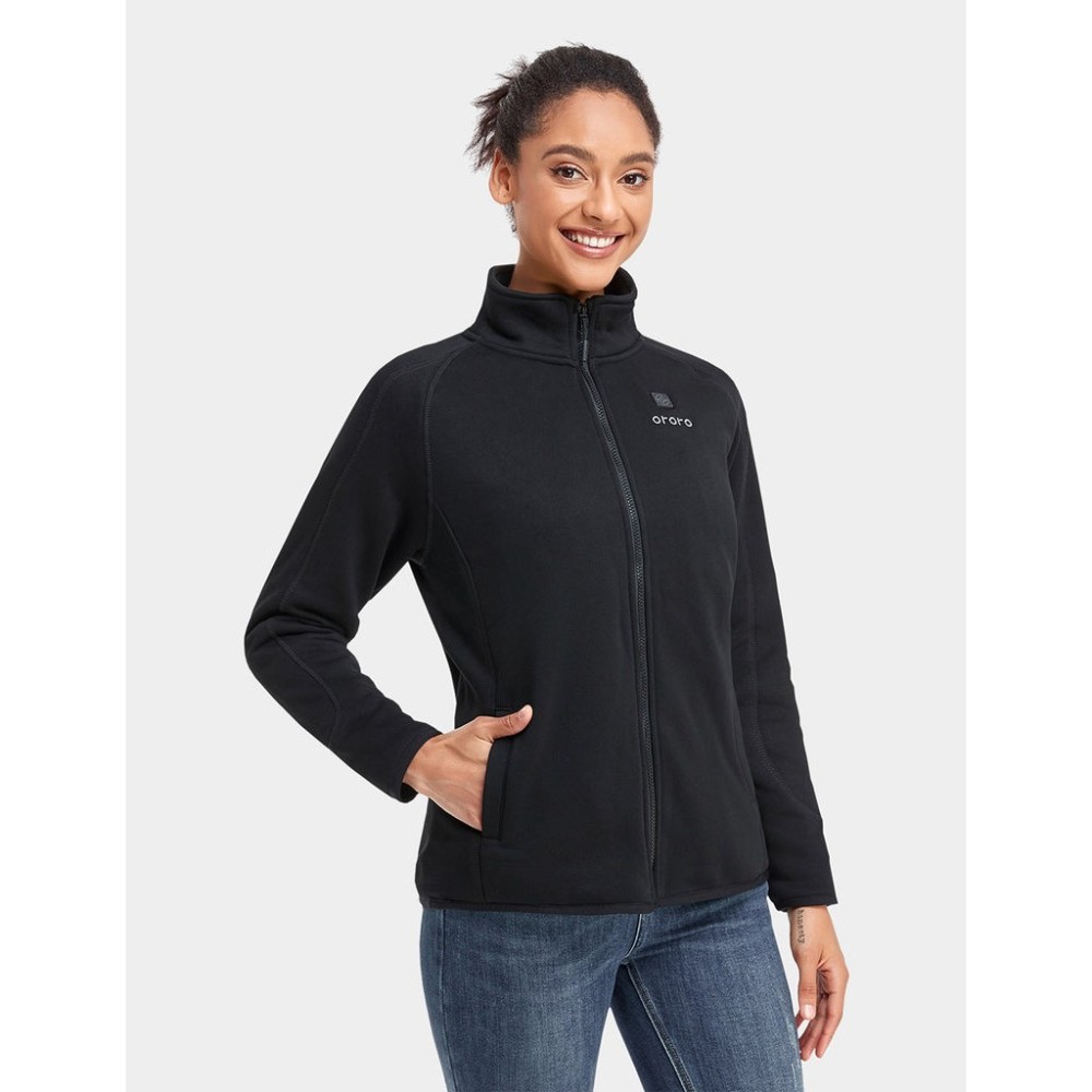 ORORO Womens Black Heated Fleece Jacket Kit XS - Ascmtools