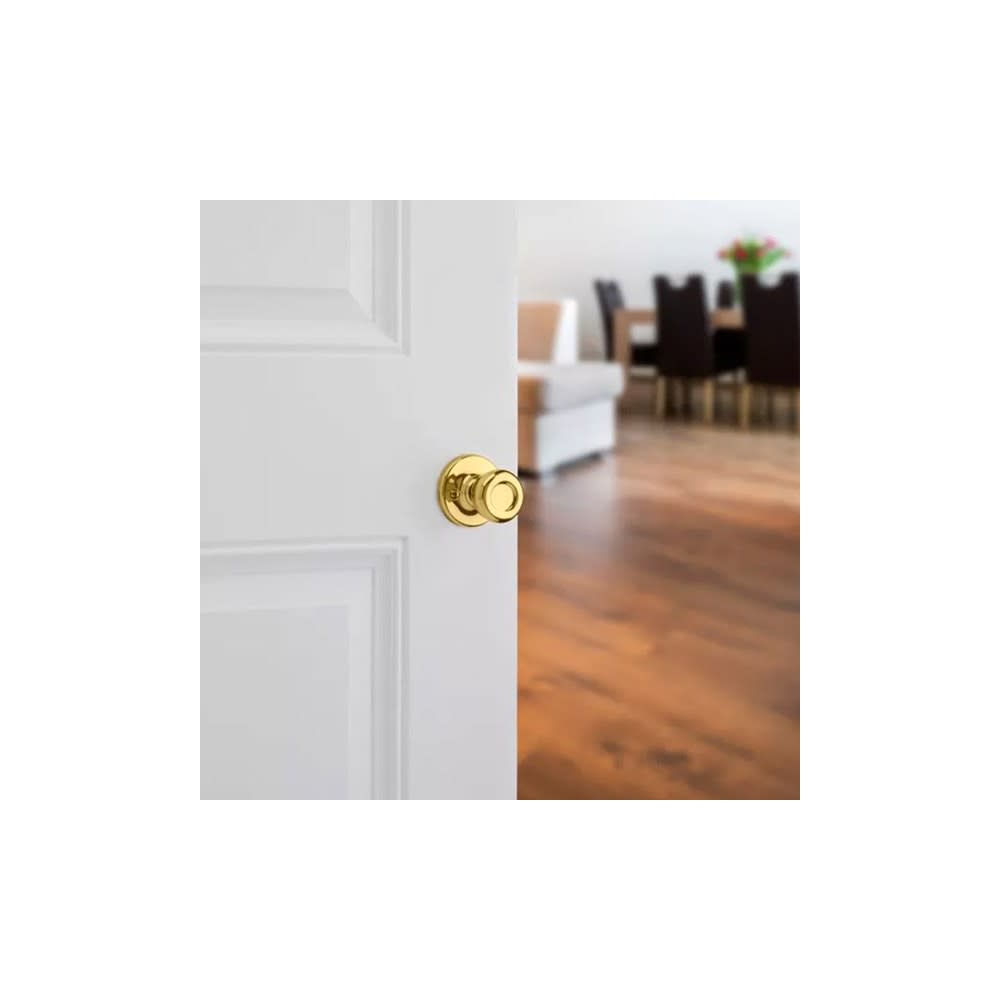 Kwikset Polished Brass Hall/Closet Tylo Passage Door Knob Set - Ascmtools