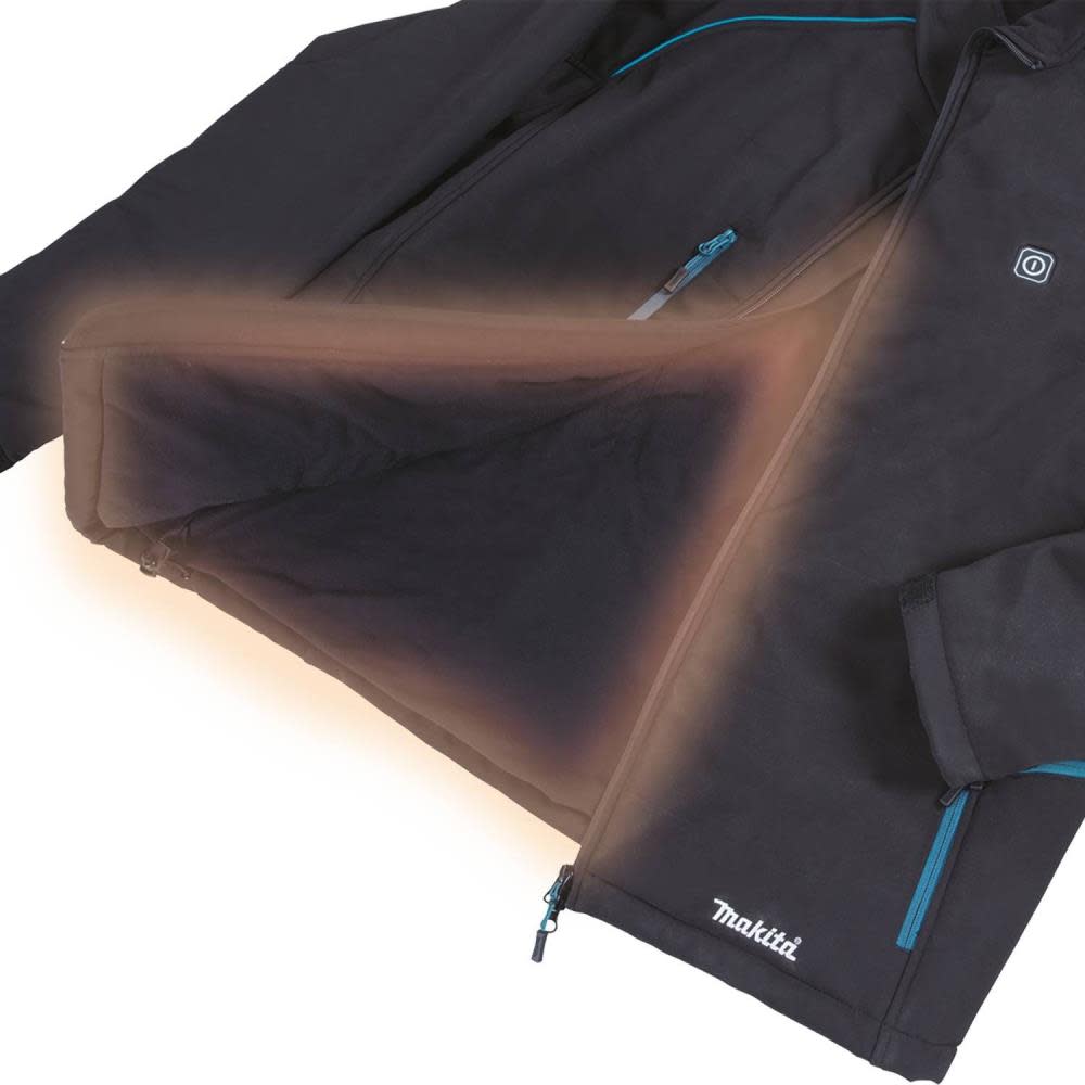 Makita 18V LXT Lithium-Ion Cordless Heated Jacket Jacket Only (Black 3XL) - Ascmtools