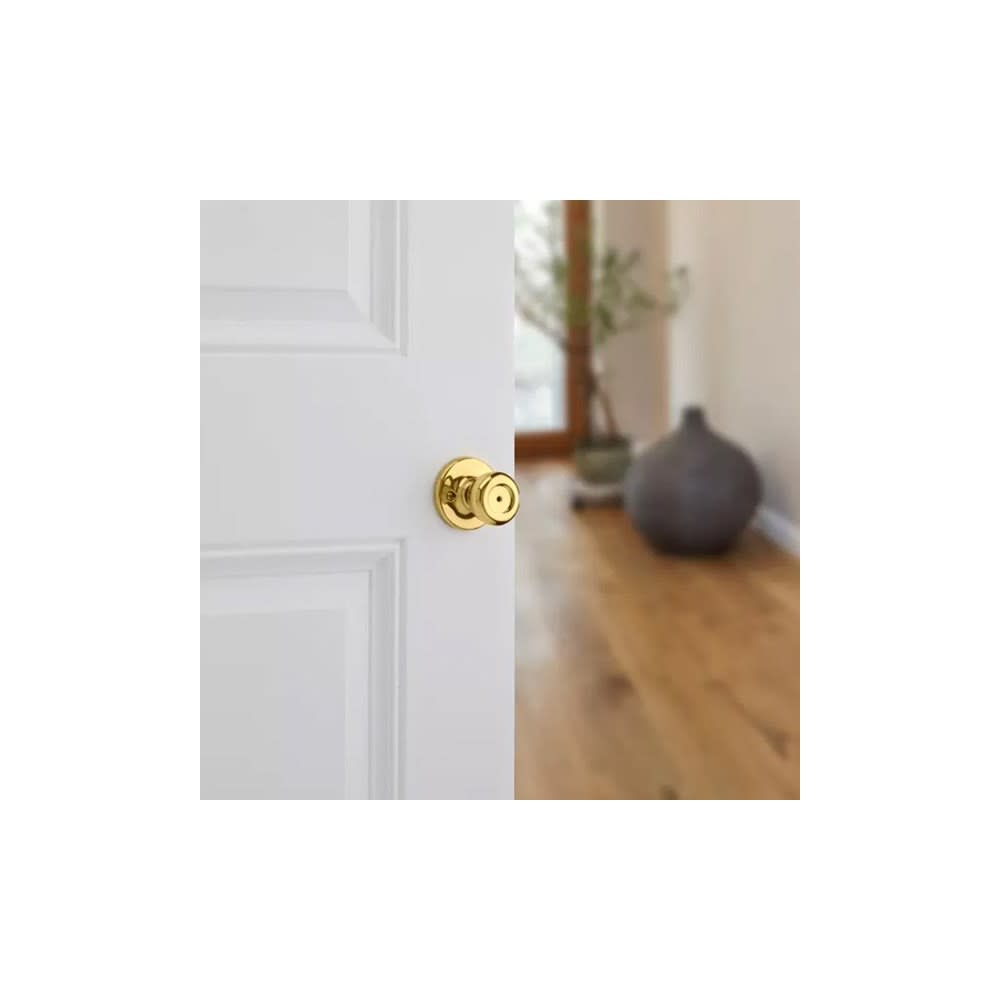 Kwikset Polished Brass Bed/Bath Tylo Mobile Home Privacy Door Knob Set - Ascmtools