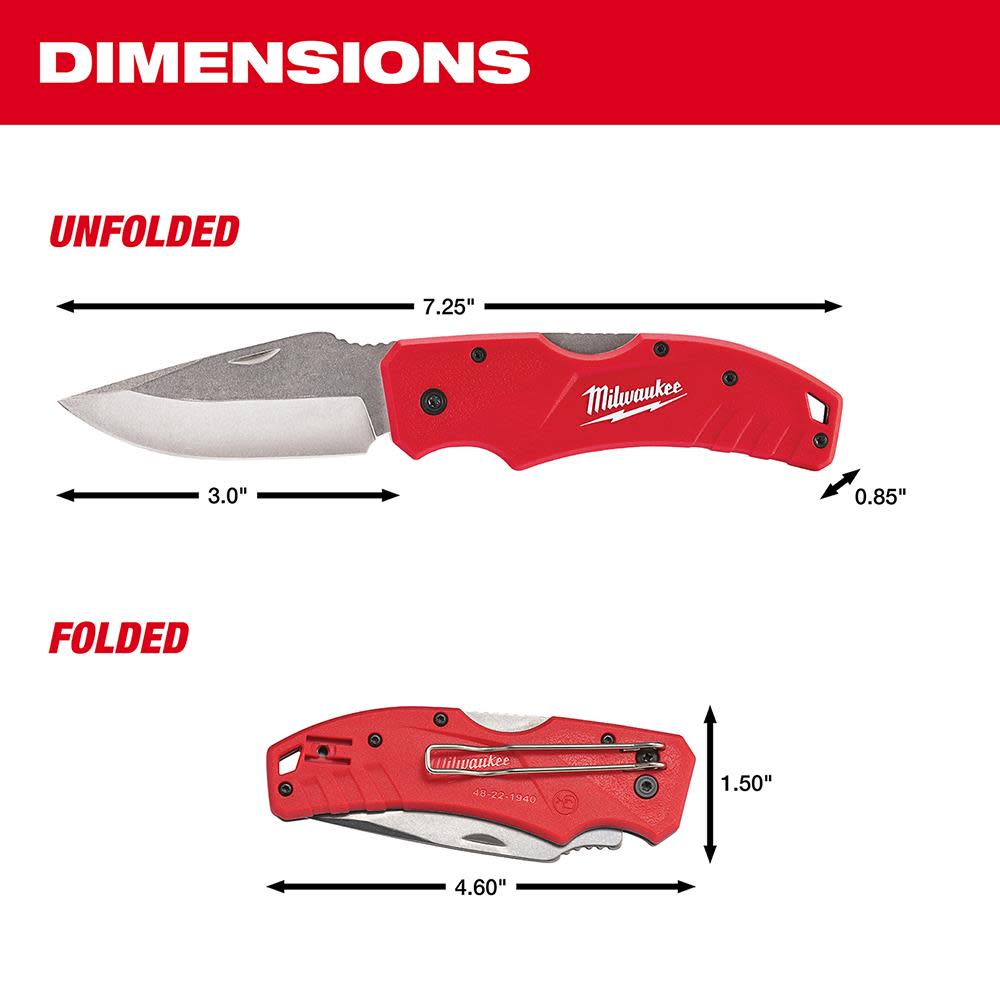 Milwaukee Lockback Pocket Knife - Ascmtools