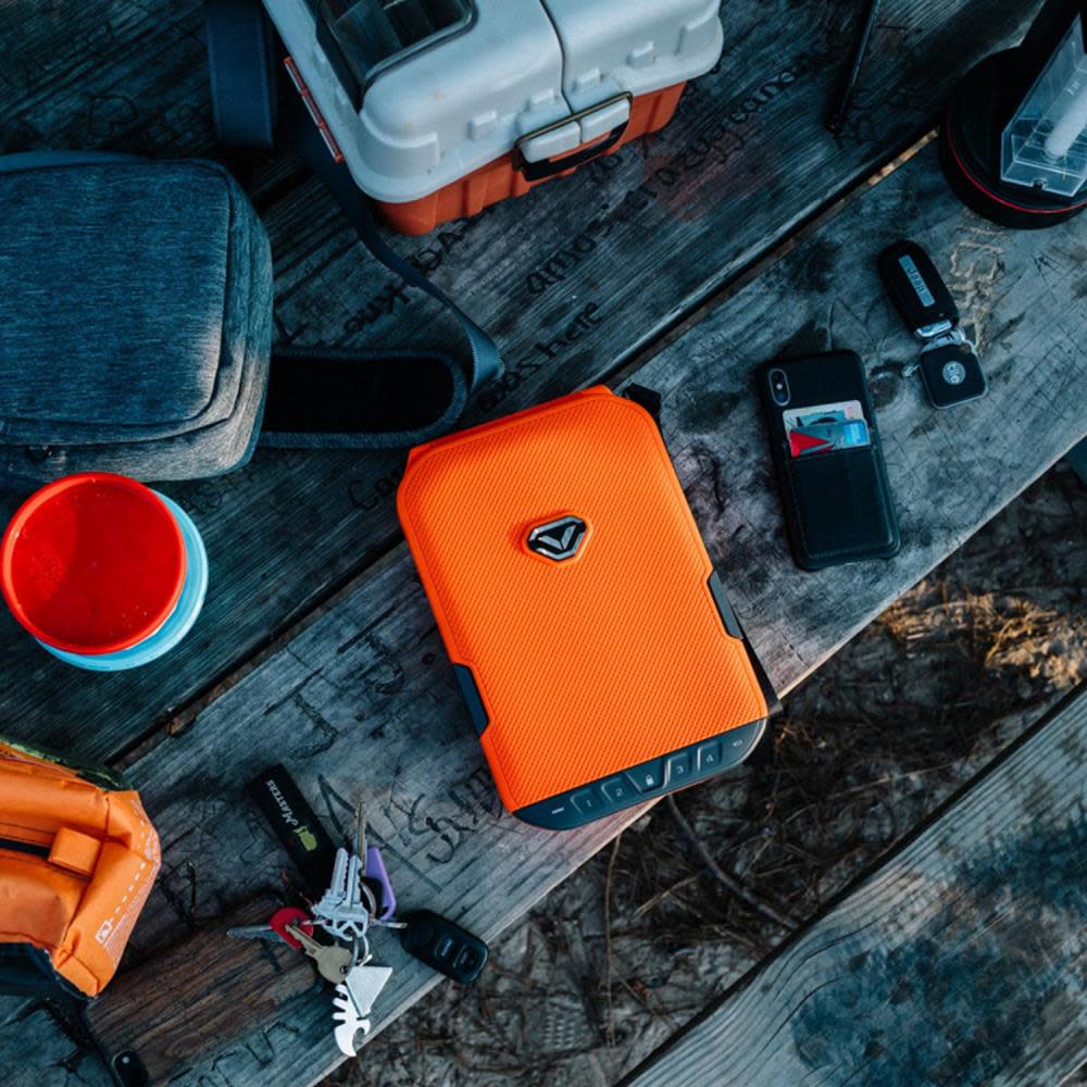 Vaultek Safe LifePod Rush Orange Travel Safe Waterproof Rugged - Ascmtools