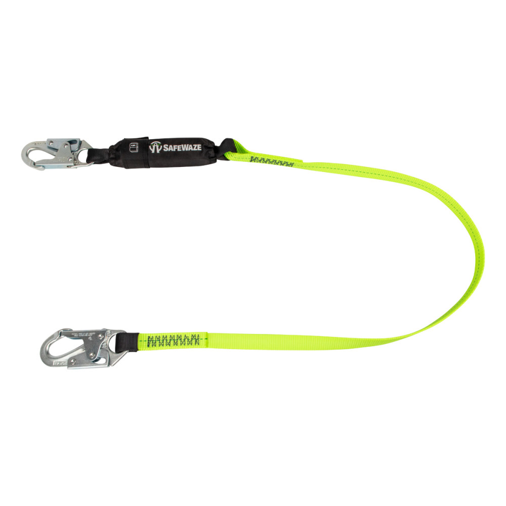 Safewaze Pro 6′ Single Leg Energy Absorbing Lanyard - Ascmtools