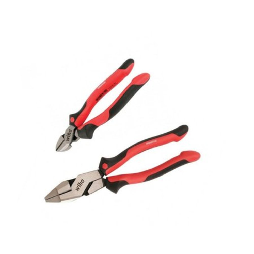 Wiha Linemans Pliers & Diagonal Cutters Set 2pc - Ascmtools