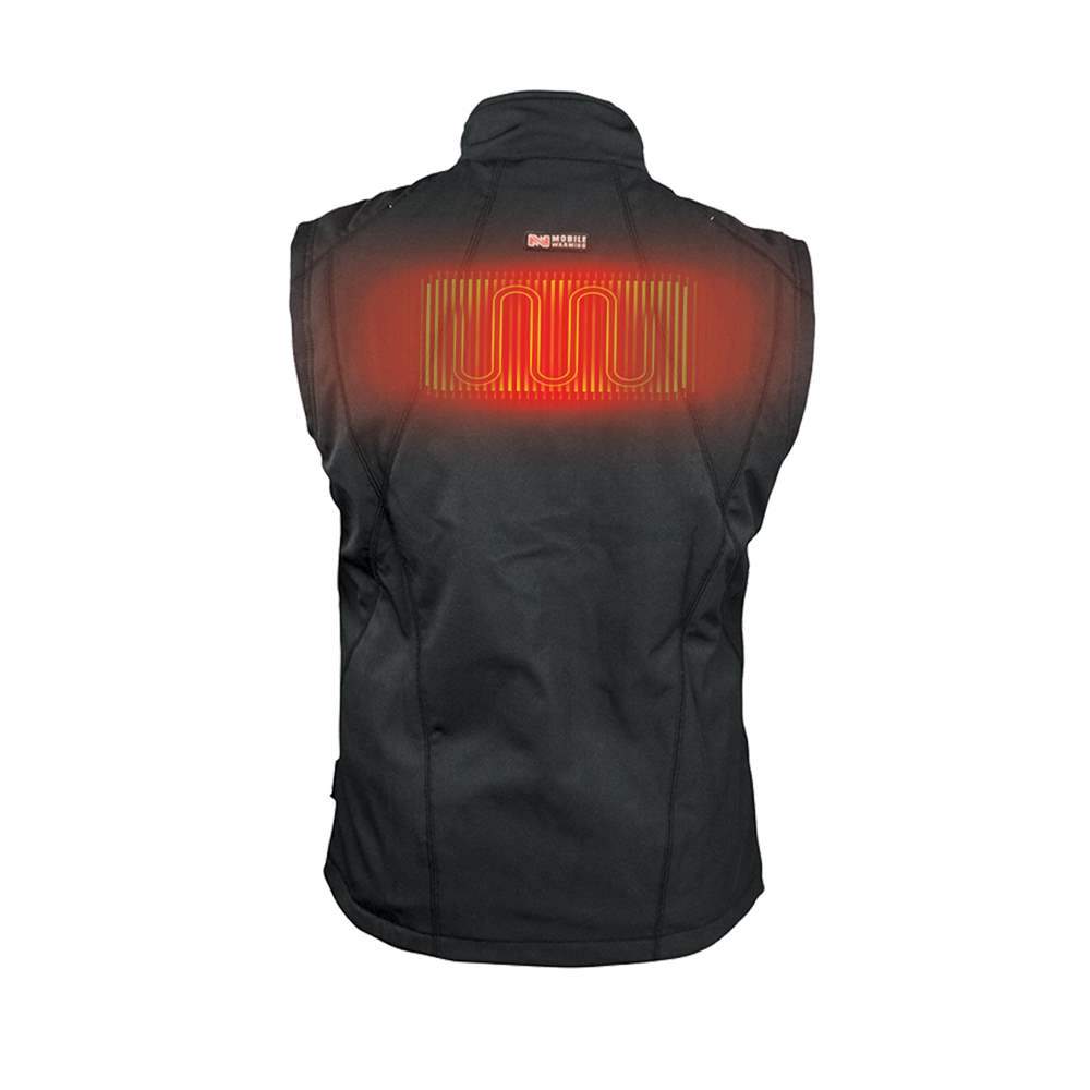 Mobile Warming 12V Dual Power Heated Vest Mens Black Large - Ascmtools