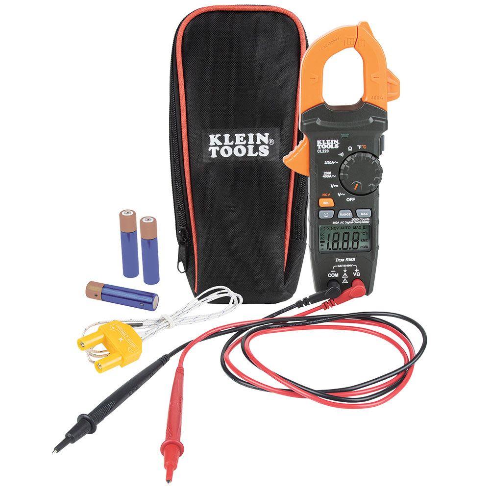 Klein Tools Digital Clamp Meter with Temp - Ascmtools