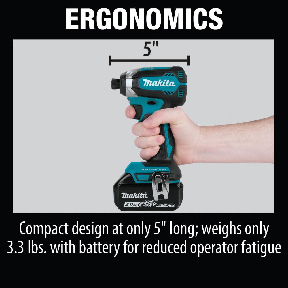 Makita 18V LXT Impact Driver Lithium Ion Brushless Cordless Kit - Ascmtools