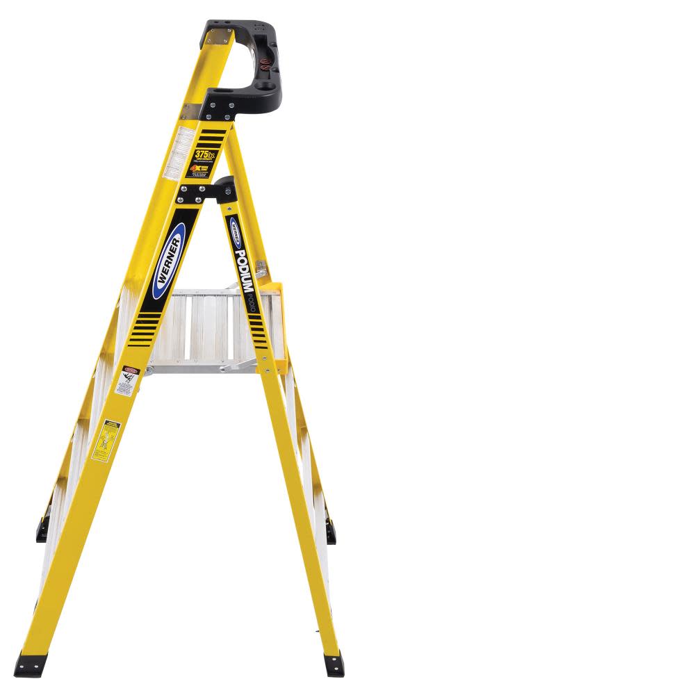 Werner Podium 4-ft Fiberglass 375-lb Type IAA Step Ladder - Ascmtools