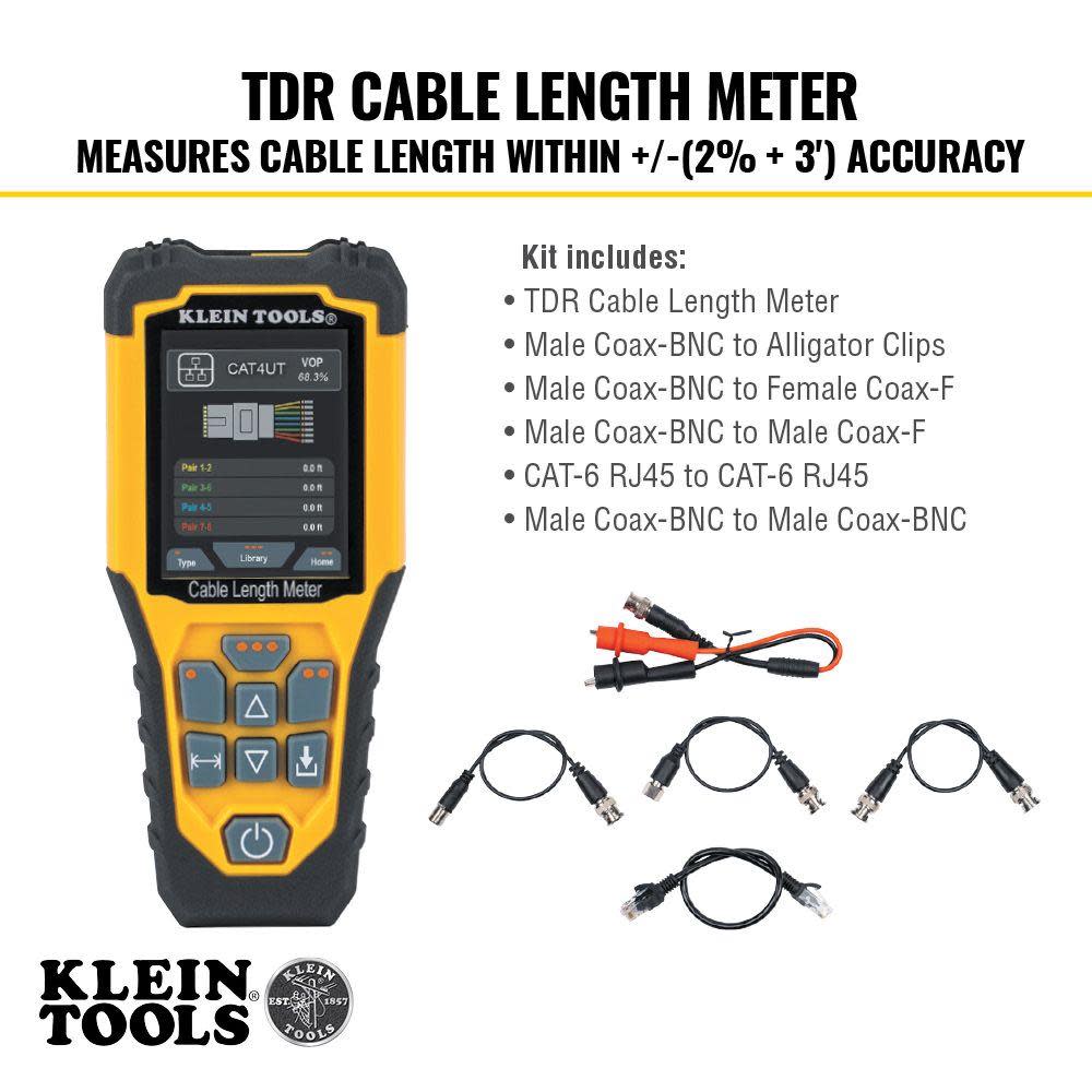 Klein Tools TDR Cable Length Meter - Ascmtools