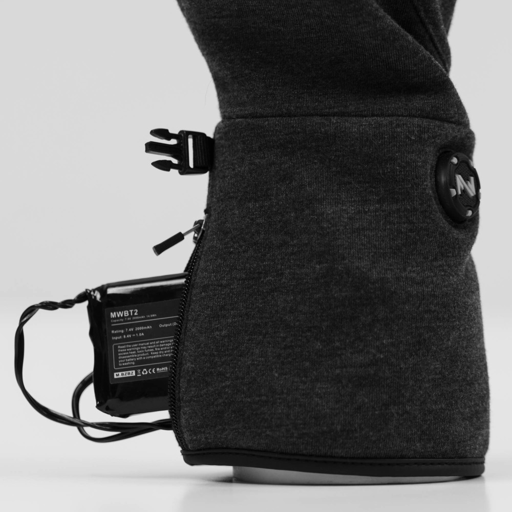Mobile Warming Thermal Heated Gloves Unisex 7.4V Black XL - Ascmtools