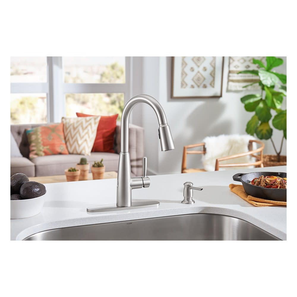 Moen Sperry MotionSense Kitchen Faucet Spot Resist Stainless - Ascmtools
