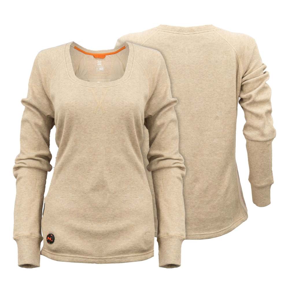 Mobile Warming Thermick 2.0 Baselayer Shirt Womens Tan 2X - Ascmtools