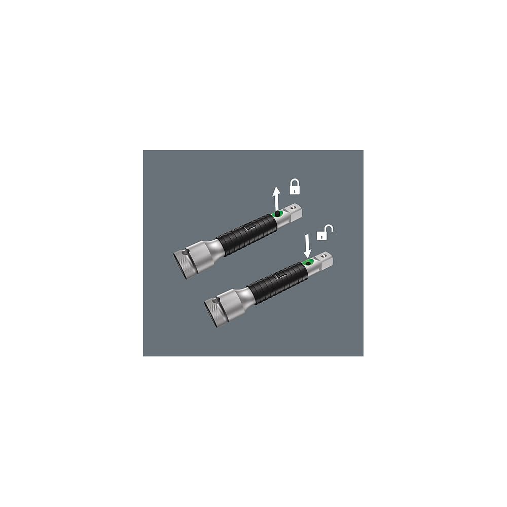 Wera Tools 1/4″ 8796 SA Zyklop Flexible-Lock Extension with Sleeve - Ascmtools