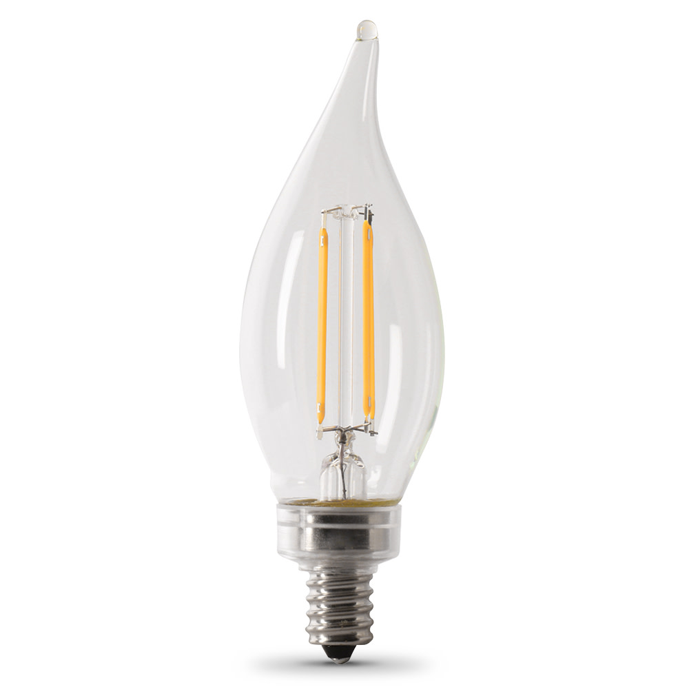 Feit Electric 40W CA10 2700K Dimmable Flame Tip LED Bulb 6pk - Ascmtools