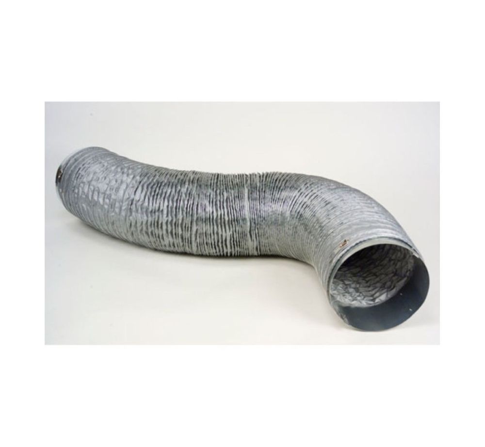 LB White 18 In. x 12 Ft. Gray Duct Kit with Duct Adapter & Clamp - Ascmtools