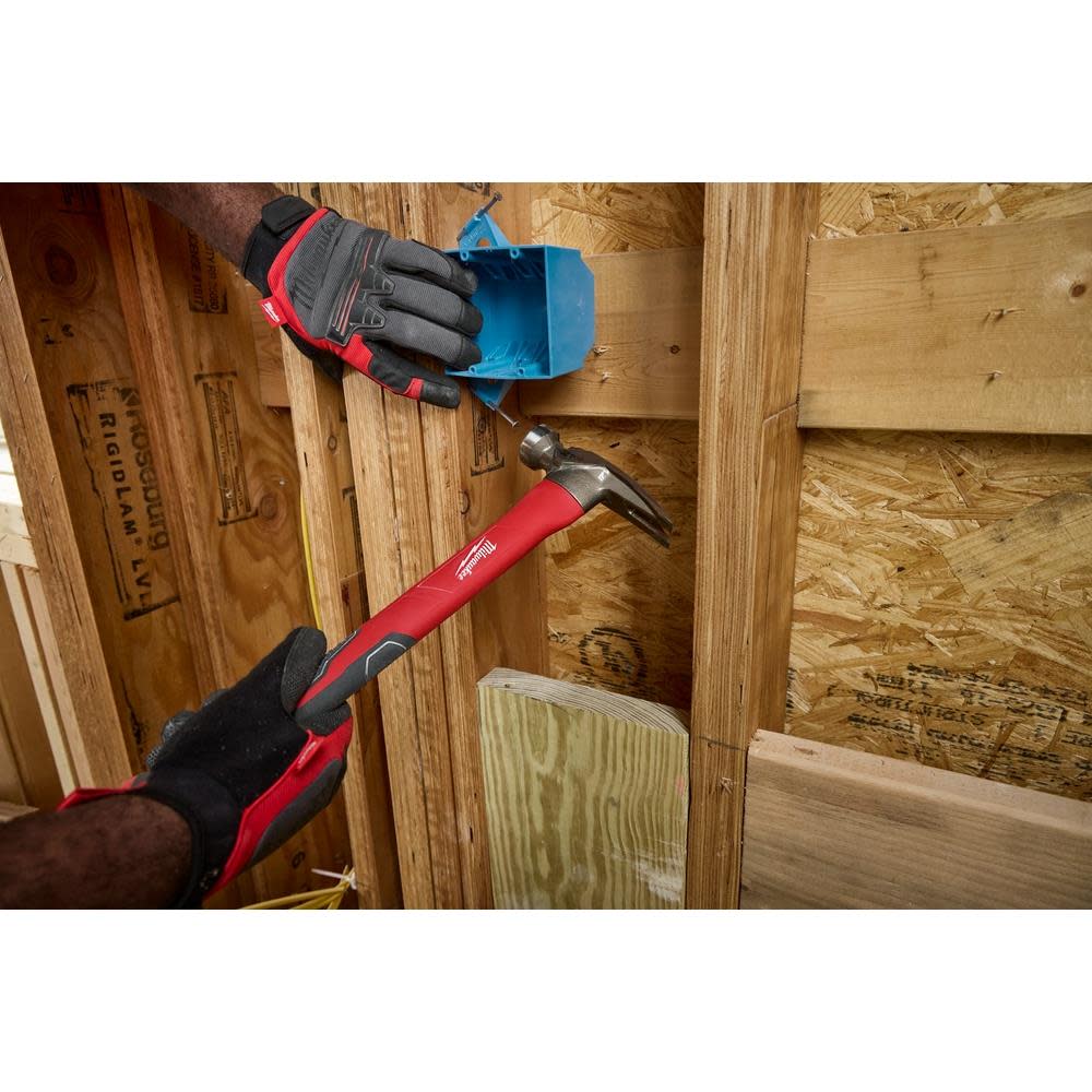 Milwaukee 21oz Milled Face Poly/Fiberglass Handle Hammer - Ascmtools