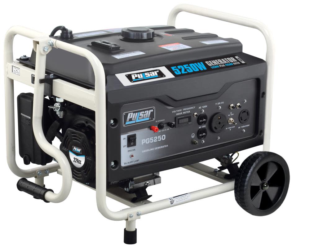 Pulsar Products 5250/4250-Watt Gasoline Powered Recoil Start Portable Generator with 224 cc Ducar Engine - Ascmtools