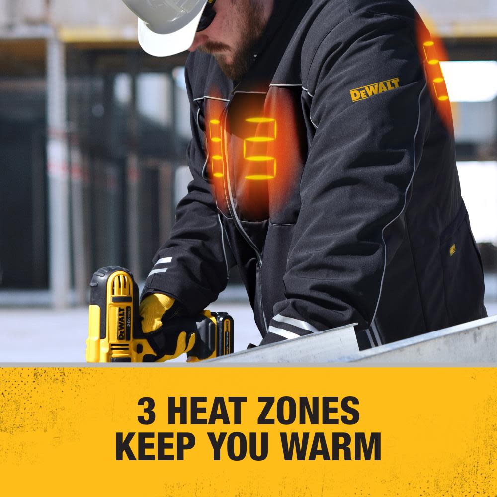 DEWALT Unisex Lightweight Heated Bare Tool Soft Shell Black Work Jacket Medium - Ascmtools