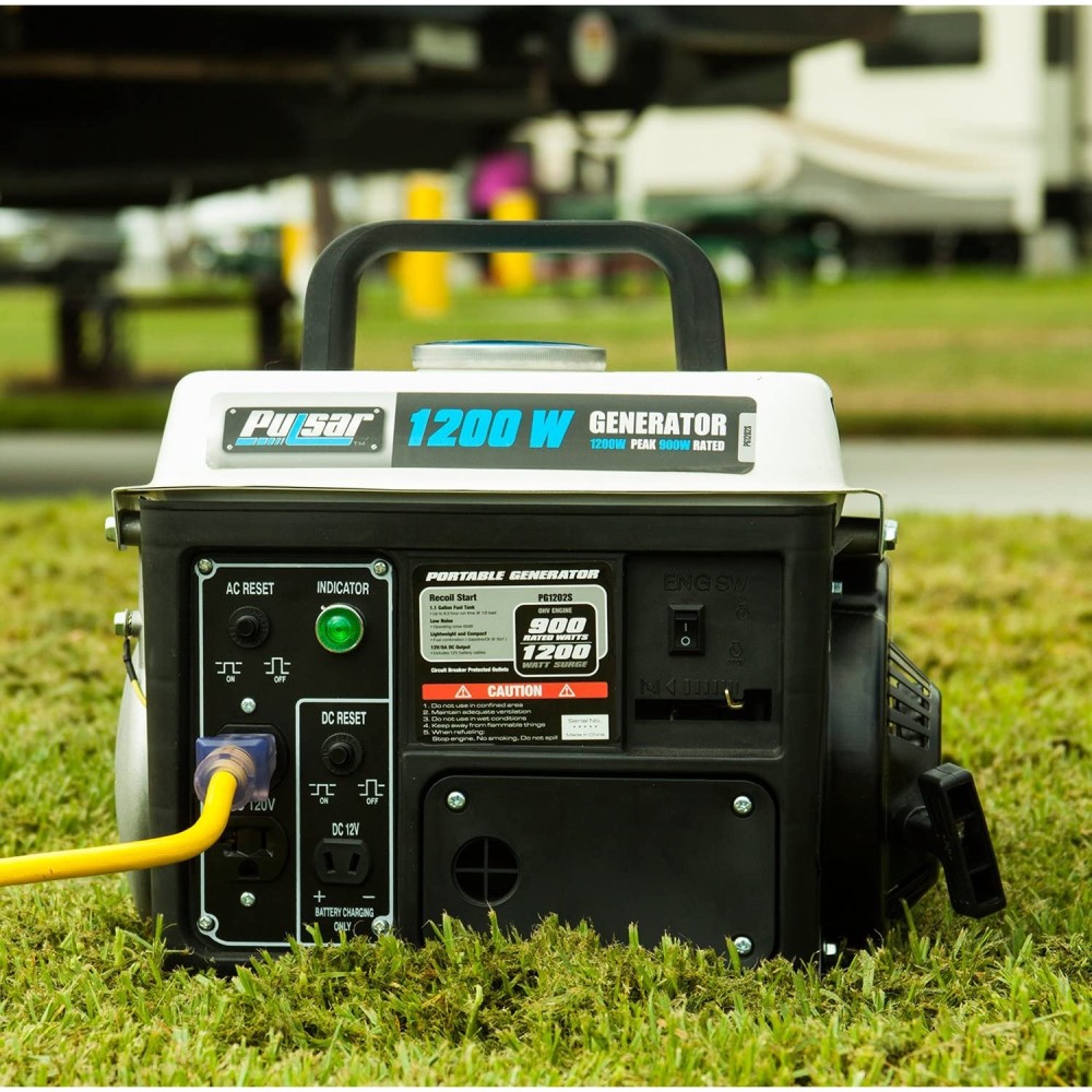 Pulsar Products Generator 120V 1200W 72cc 2 Stroke Gas/Oil Portable - Ascmtools