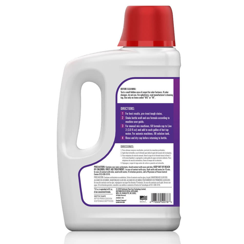 Hoover Residential Vacuum Paws & Claws Carpet Cleaner Solution Deep Cleaning Stainguard 64oz - Ascmtools