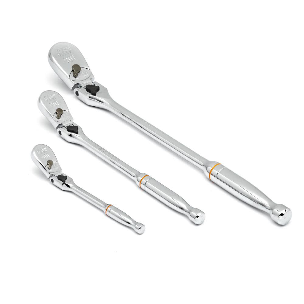 GEARWRENCH 1/4″ 3/8″ & 1/2″ Drive Teardrop Ratchet 3pc - Ascmtools