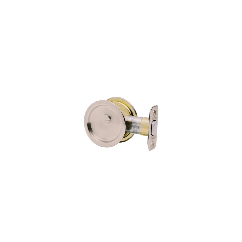 Kwikset Satin Nickel Round Pocket Door Privacy Lock - Ascmtools