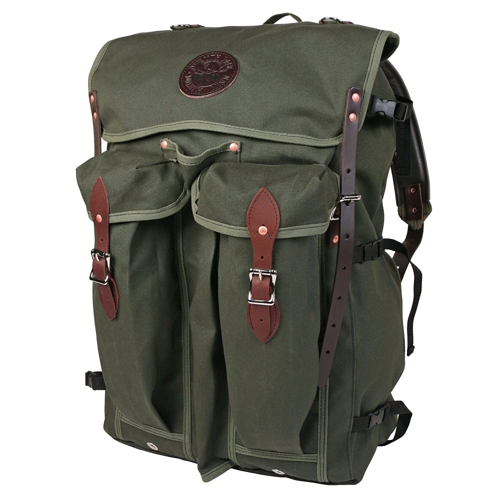 Duluth Pack 57 Liter Capacity Olive Drab Canvas Bushcrafter Backpack - Ascmtools