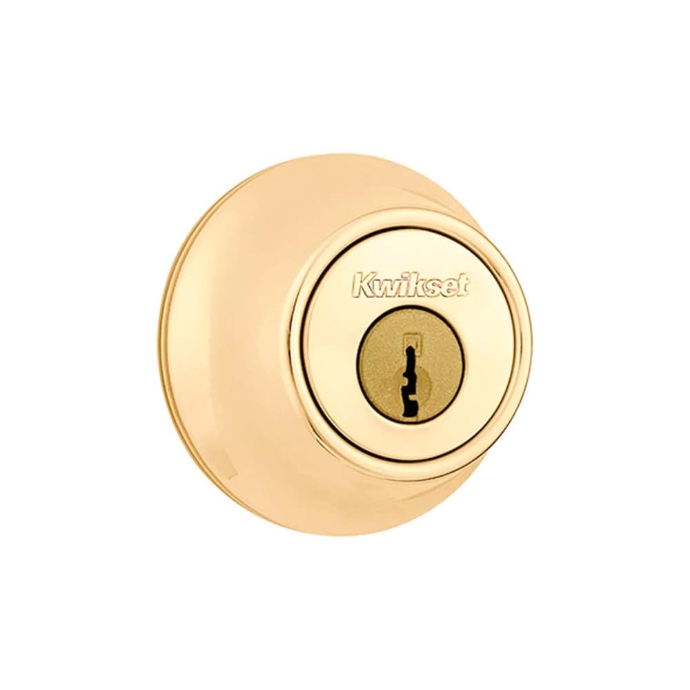 Kwikset Polished Brass Double Cylinder Door Deadbolt - Ascmtools
